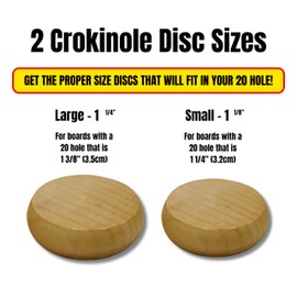 26 Red and Blue Crokinole Discs - Full Set (Large Discs - 1 1/4 Inch Diameter (3.2cm))