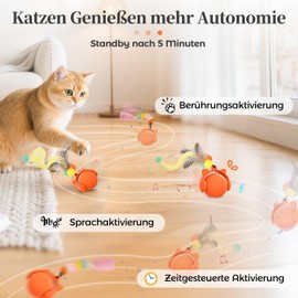 GoldenSun Electric Cat Ball Toy (Orange)
