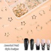 12Grids Nail Piercing Charms Silver Charms for Nails Metal Punk