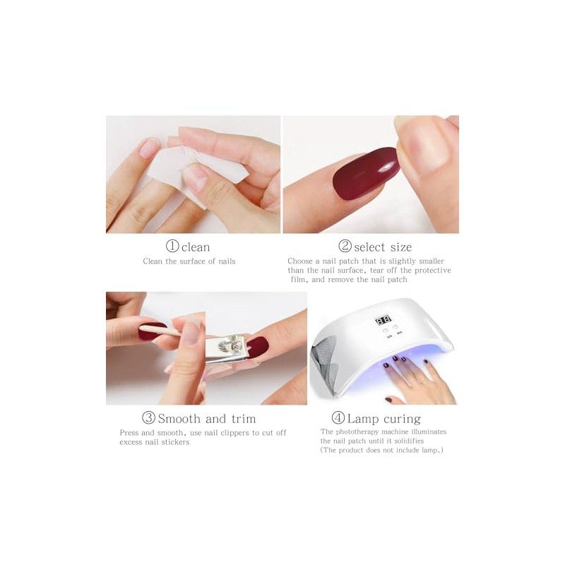 JMEOWIO Glitter Nail Foil UV Hardening Gel Nail Strip Sticker