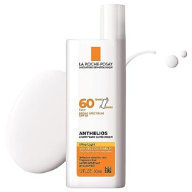 La Roche-Posay La Roche-Posay Anthelios Light Fluid Facial Sunscreen SPF 60, Lightweight Sunscreen For Face, Fluid Texture, Broad Spectrum SPF + Antioxidants, Oil Free & Oxybenzone Free, Travel Size 1.7 Fl. Oz.