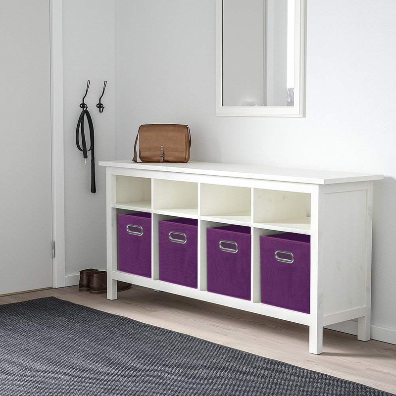 powerking Fabric Storage Box Bins, 2 Pack Foldable Cloth Storage