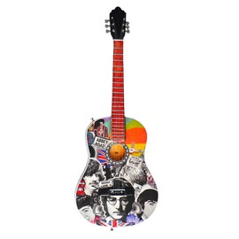 Famous 4 Beatles Wooden Miniature Guitar Replica