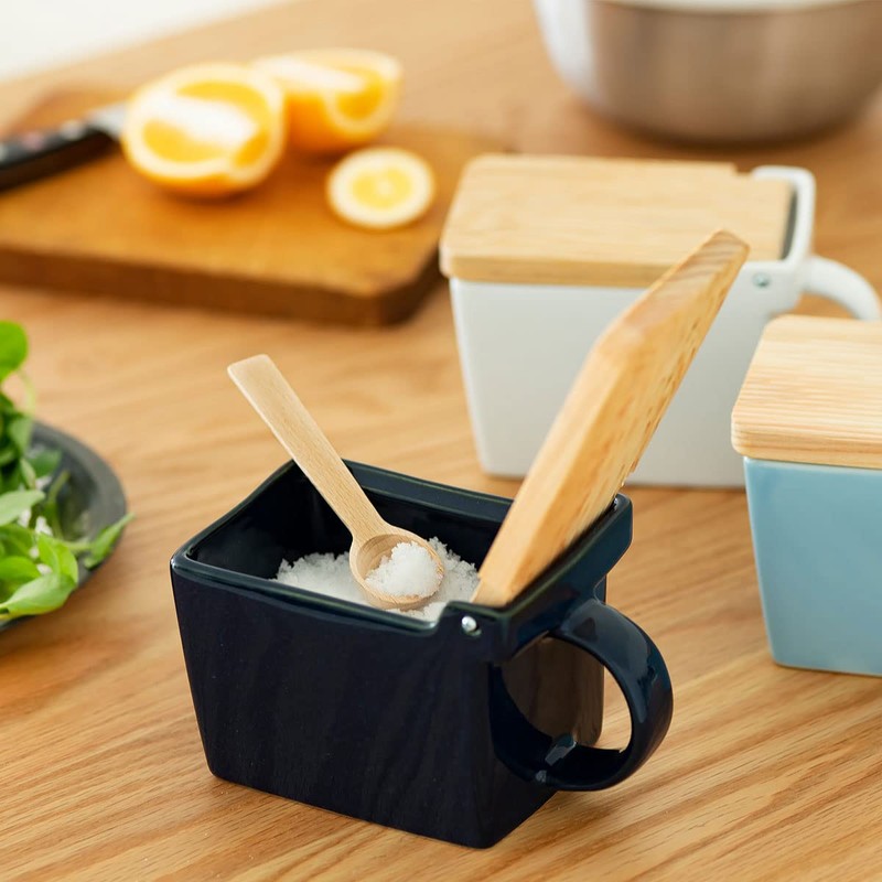 Zero Japan Bee House Premium Salt Box with Hinoki Lid