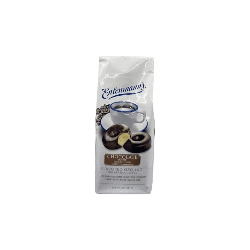 Entenmann's Coffee, Chocolate Donut Flavored Ground Coffee, Medium Roast -