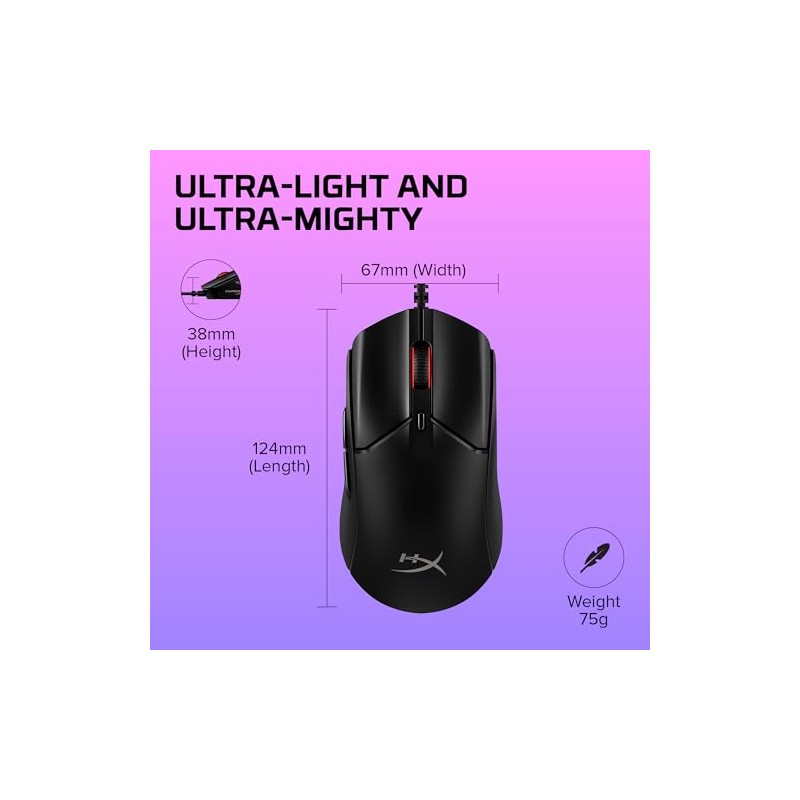 HyperX Pulsefire Haste 2 - Mouse para Juegos con Cable,