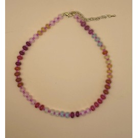 Anthropologie Inspired Gemstone Necklace Rainbow Stone Choker