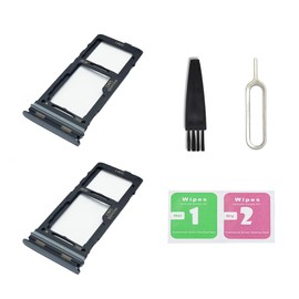 2 PCS for Galaxy A52 5G Dual SIM Card Tray Replacement, Dual SIM Card Slot Holder Compatible with Galaxy A52 5G (Black)