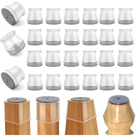 Protectores para Patas de Sillas, 24PCS Gomas para Patas de Sillas Redonda | Cubre Patas de sillas Con Antideslizante y Elástico, Tapones Para sillas 
