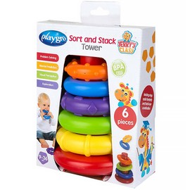 PLAYGRO pyramid with rings Rock and Stack