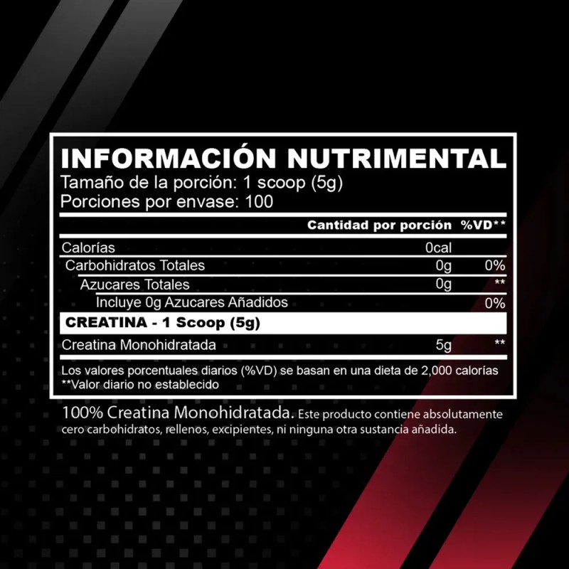 Creatina Monohidratada Smile Labz 500g Sin Sabor Vegano Deportivo