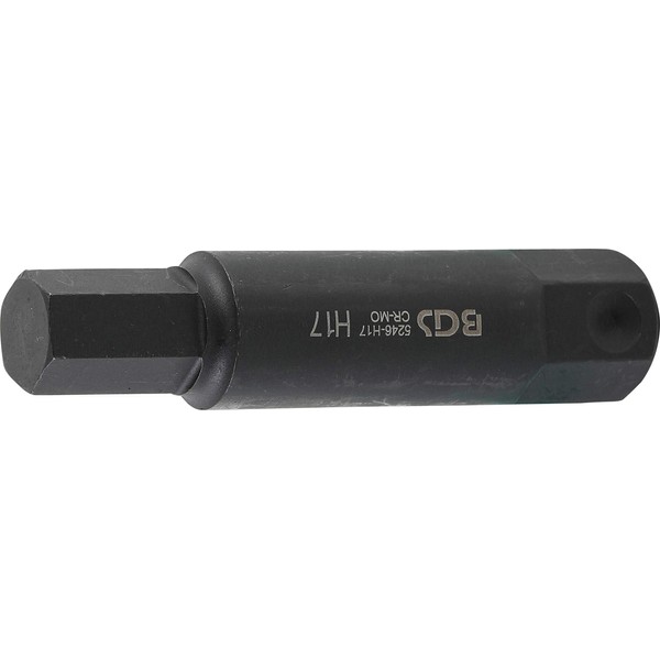 BGS inner hexagonal bit, 100 mm long, 17 mm, 22