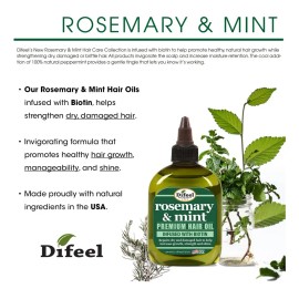Difeel Aceite De Romero Y Menta Para El Cabello 210ml