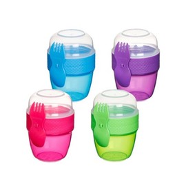 Sistema Snack Capsule To Go | with 2 Compartments & spork | 515 ml | Minty Teal