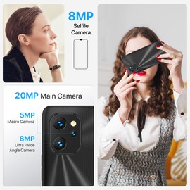 UMIDIGI Power 7 Mobile Phones (2023),4+128GB,6150mAh,20MP+8MP,6.7FHD+Screen,Unisoc T610 Processor,Android 11,4G Dual SIM Smartphone/Type-C/Face ID/GPS/OTG,UK Version(Grey)