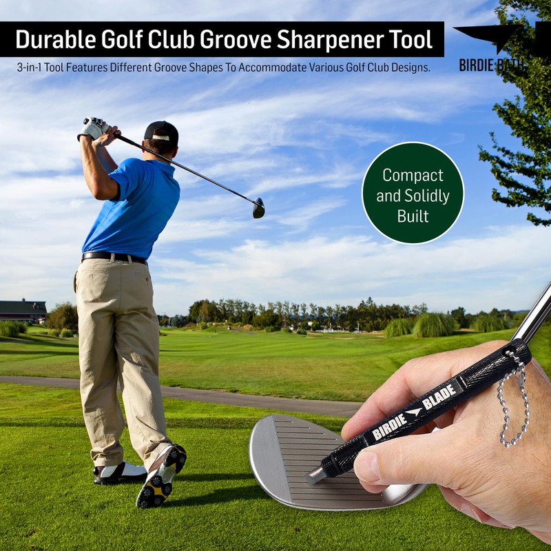 Birdie Blade 3-in-1 Golf Club Groove Sharpener Tool | Premium