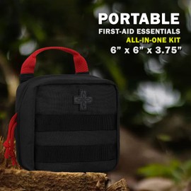 Everlit 180 Pieces Tactical First Aid Kit IFAK Molle EMT Pouch Outdoor Camping Emergency Kits for for Camping Boat Hunting Hiking Home Car Earthquake and Adventures