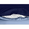 Ev Dekor® Duvet Cover Set Single Dark Blue Light Blue