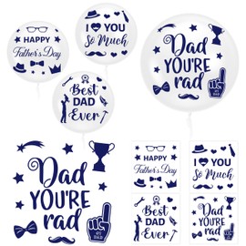 CNhoqc 36pcs Bobo Balloons with Sticker Set (Father’s Day)