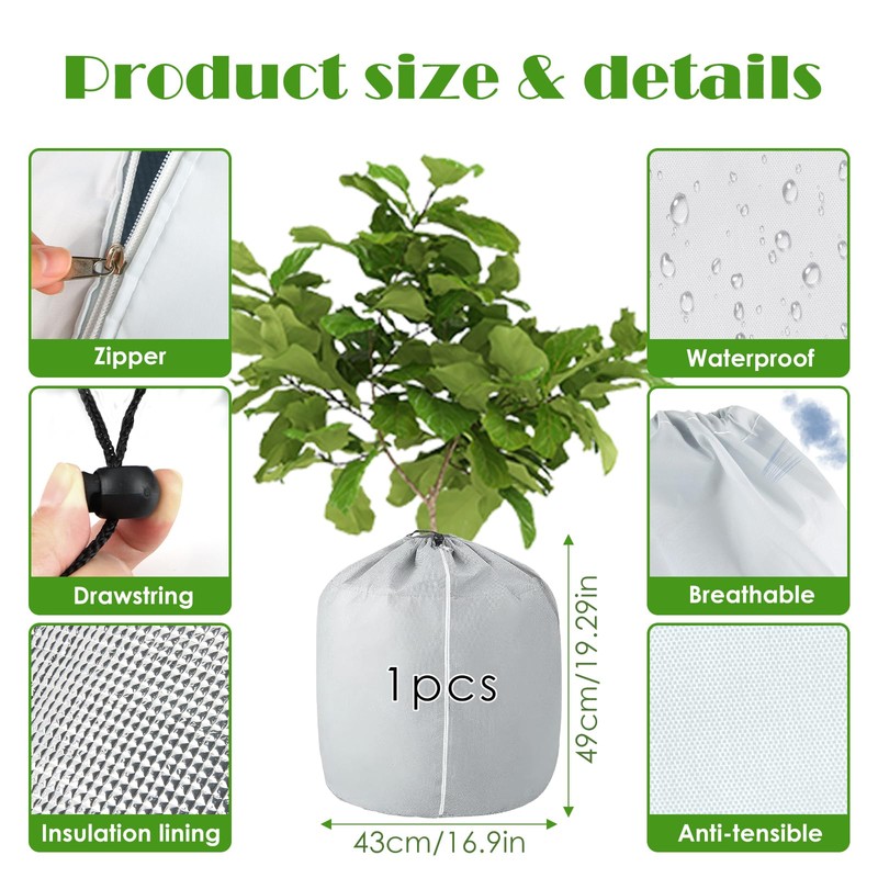 Shyllin Pot Protection Plants Frost Protection Winter 50 x 45