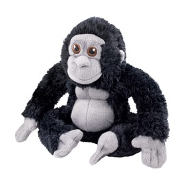 EcoBuddiez - Gorilla from Deluxebase. Small 15cm Soft Plush Animals Made from Recycled Plastic Bottles. Eco-Friendly Cuddly Gift for Kids and Cute Stuffed Animal Toy for Toddlers.