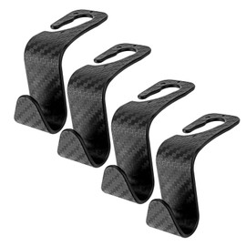 Pack of 4 Car Headrest Hooks for Hidden Car Seats, Car Seats, Back Hooks for Storing Keys, Wallets and Shopping Bag