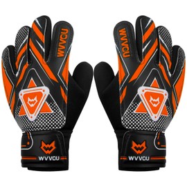 WVVOU Goalkeeper Gloves Children and Teenagers, Football Goalkeeper Gloves, Football Gloves, Double Protection, Portability, Super Hold