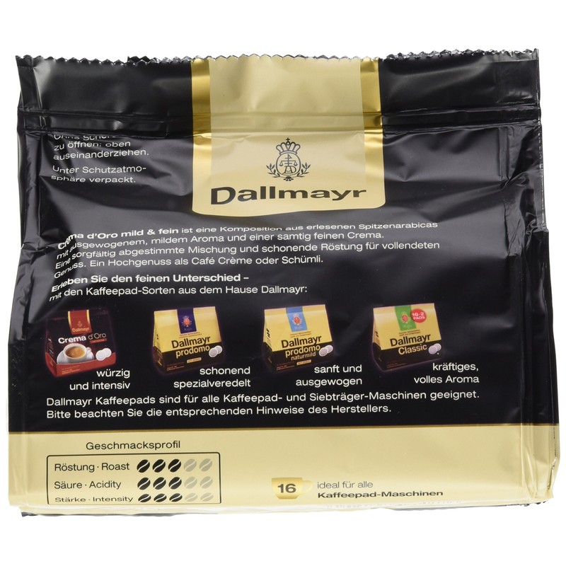 Dallmayr Coffee Pods Arabica Coffee Pod, Velvety D Oro Mild