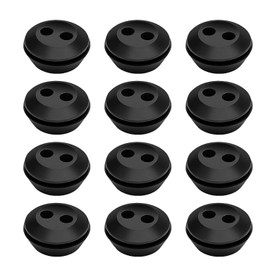 Petrol Tank Rubber Stoppers for Brush Cutter, 2 Holes Rubber Grommet Gasket, Fuel Tank Rubber Seals, for Lawnmowers, Blowers, Strimmers, Cutters, 12 Pieces