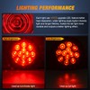 Nilight 4PCS 4” 12LED Red Round Stop Brake Turn Tail
