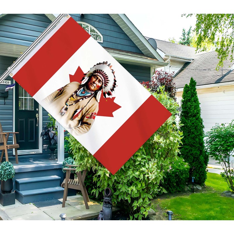 Canada Indigenous Induna Flag,3x5 FT Native American First Nations Leader