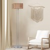 Netin 57" Coastal Bohemian Rattan Iron LED Floor Lamp with