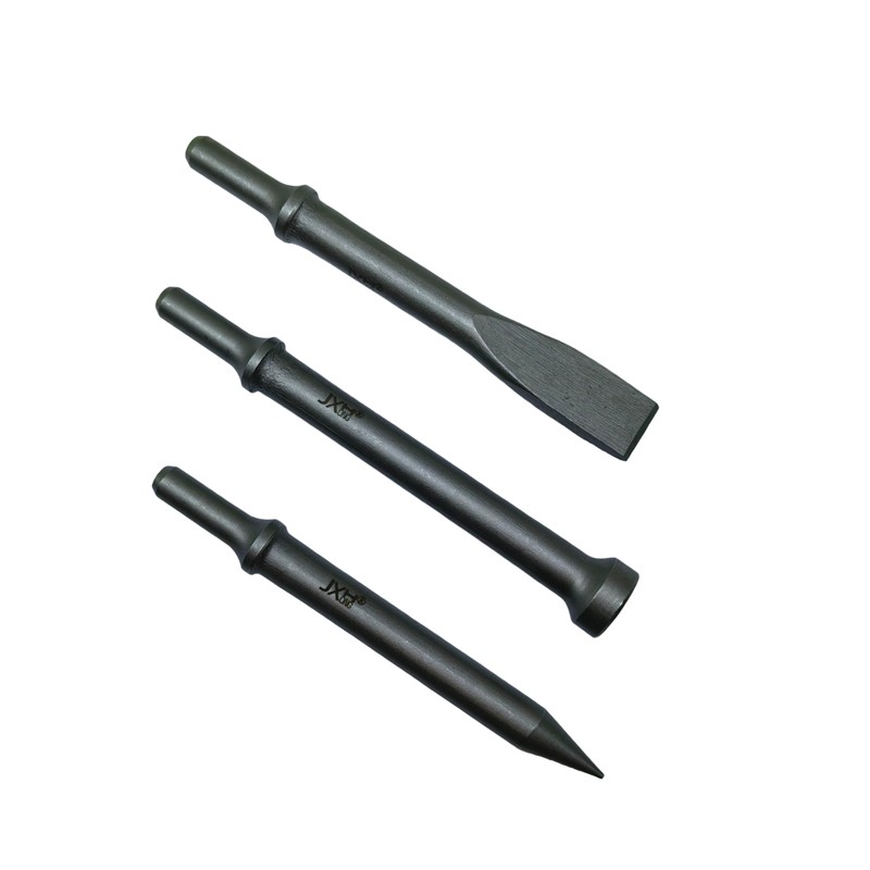 Pneumatic Air Hammer Bit Set, 3-Piece, 0.498" Shank, 7.1" Long,