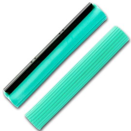 ABACUS Mop, Mop, Mop, Mop, Wiper, 4-Wheel Double Wring System - Green Mop Replacement Sponge 40 cm (6079)