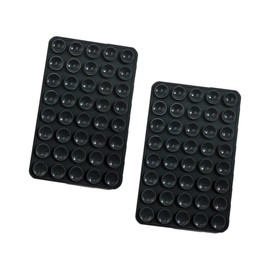 LannuMet 2pcs Silicone Double Sided Suction Phone Holder Hands-Free Car Dashboard Mirror Shower Phone Holder,Black