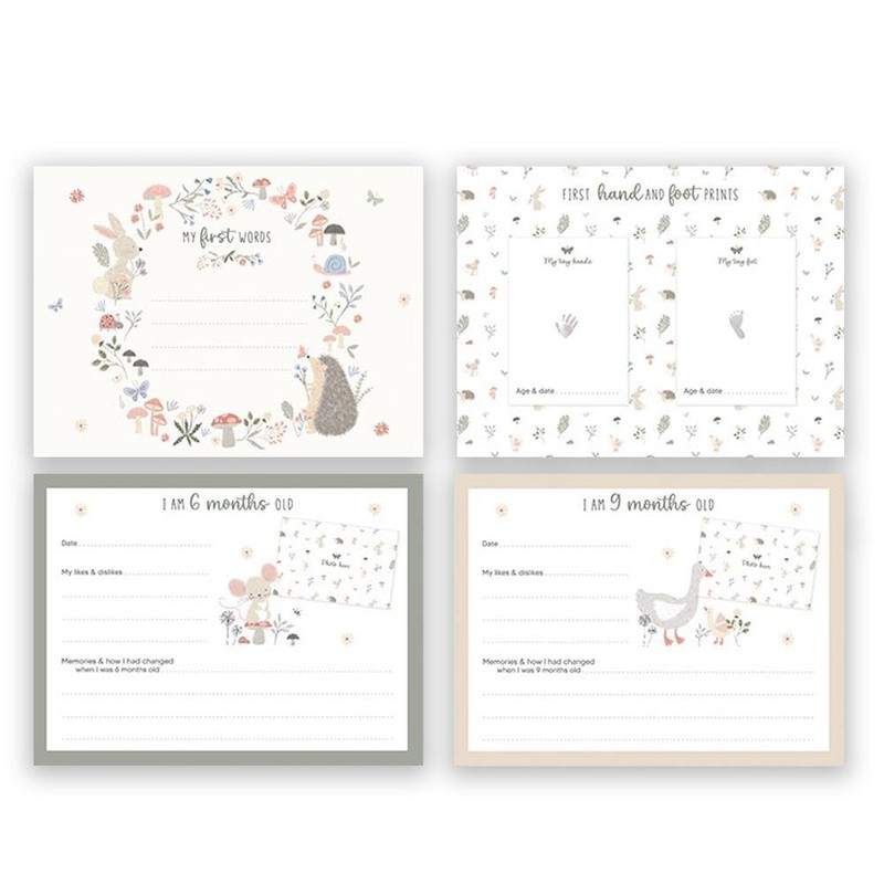 Baby Milestone Journal Keepsake Toddler Newborn Shower Christening Gift Diary