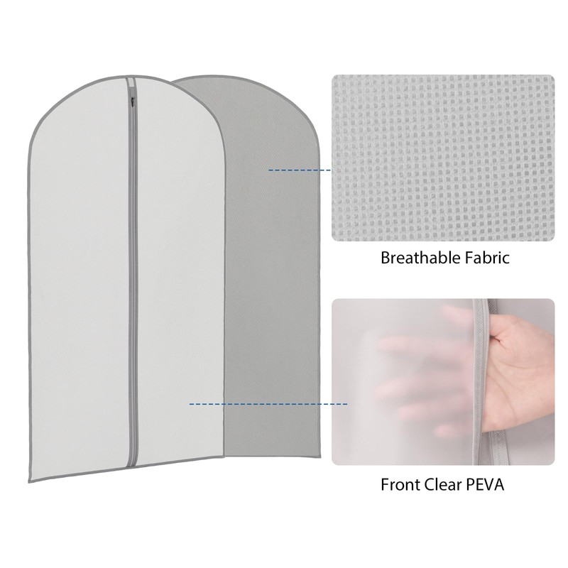 Zilink Breathable Suit Bags for Closet Storage and Travel 43"