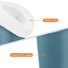 Fintie Plush Lined Double Eyeglasses Holder with Magnetic Base, Glasses Stand Case Organizer for Desk, Nightstand, Office, Ocean Blue