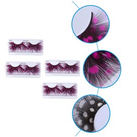 Gatuida Enhanced False Eyelashes 2 Pairs Colorful Handmade Reusable Eye Lashes for Dramatic Look Suitable for Parties and Special Events