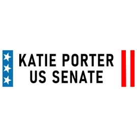 Katie Porter Bumper Sticker - Vote for Katie Porter for California Senate Sticker Decal Car Sticker - Made in USA White Patriotic Stars and Stripes