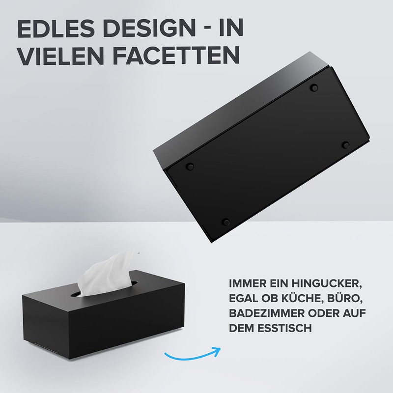 ovimar Gronnoya Cosmetic Tissues Box, Made of Elegant Stainless Steel,
