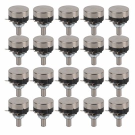 20Pcs Potentiometer Carbon Film Single Turn Accessory Set Kit for Motor Speed ControlB504 500K