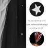 Kinryb Black Star Cutout Blackout Curtains Double Layer Curtains with