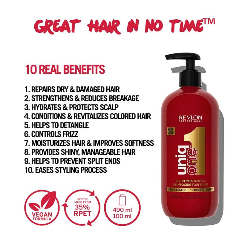 REVLON PROFESSIONAL UNIQONE ALL IN ONE SHAMPOO, Moisturizing Shampoo, All-In-One