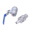 Weldless Kettle Valve Kit 1/2in BSP Ball Valve Quick Connector