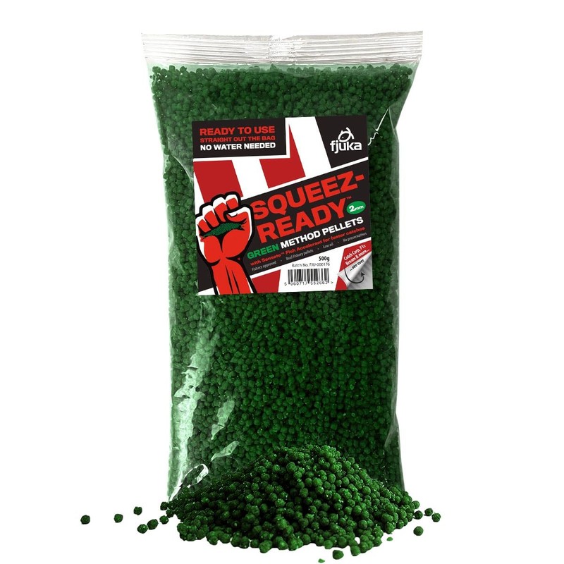 Fjuka Green Squeez-Ready Method Pellet 500g | Ready-prepped 2mms |