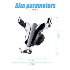 Moioee Car Air Vent Phone Mount, Auto-Lock Gravity Stable Stand Mobile Phone Holder with Upgrade Clip, Vehicle Hands Free Cradle Cell Phone Holder Mount Universal Fit for All Smartphones (Silver)