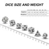 LDICEK DND Dice Set Sharp Edge Dice Set 7 Piece