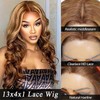 X-TRESS Big Elastic Curly Wave honey blonde Middle Part Lace