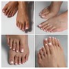 216Pcs Ombre Press on Toenails Square Fake Toe Nails White